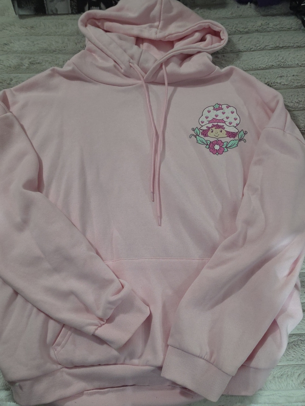 Pink Hooded Women's Sweater with Graphic